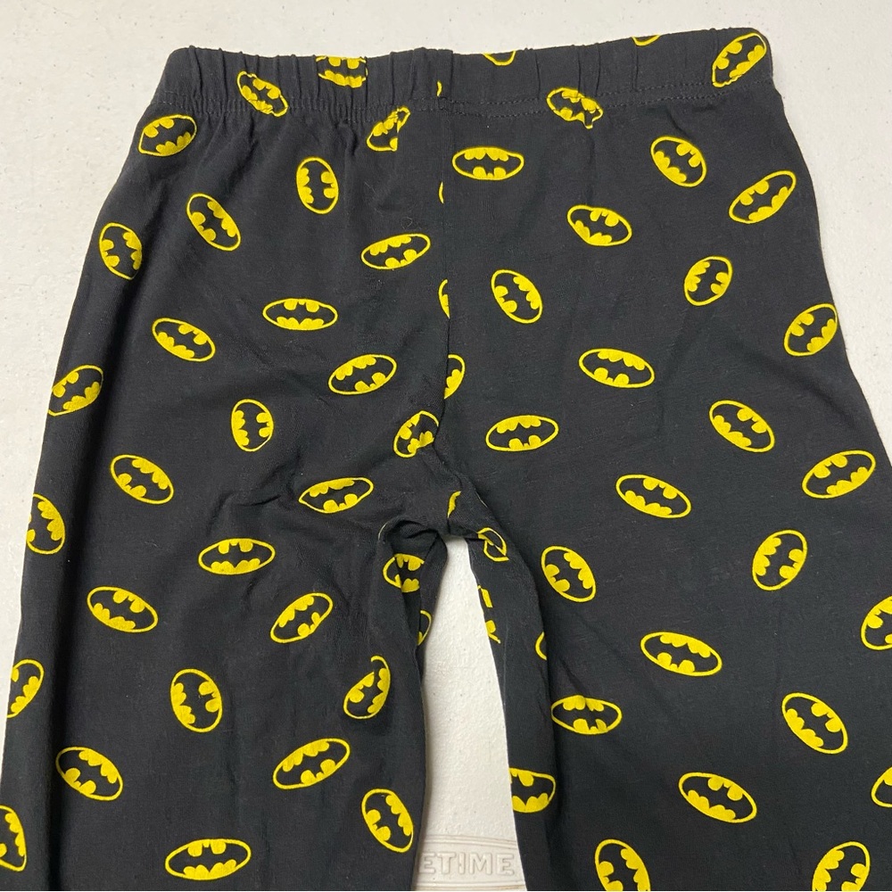 Batman Logo Leggings DC Warner Bros Sz 14 Y/ Juniors XS/S Womans 1/3 Black